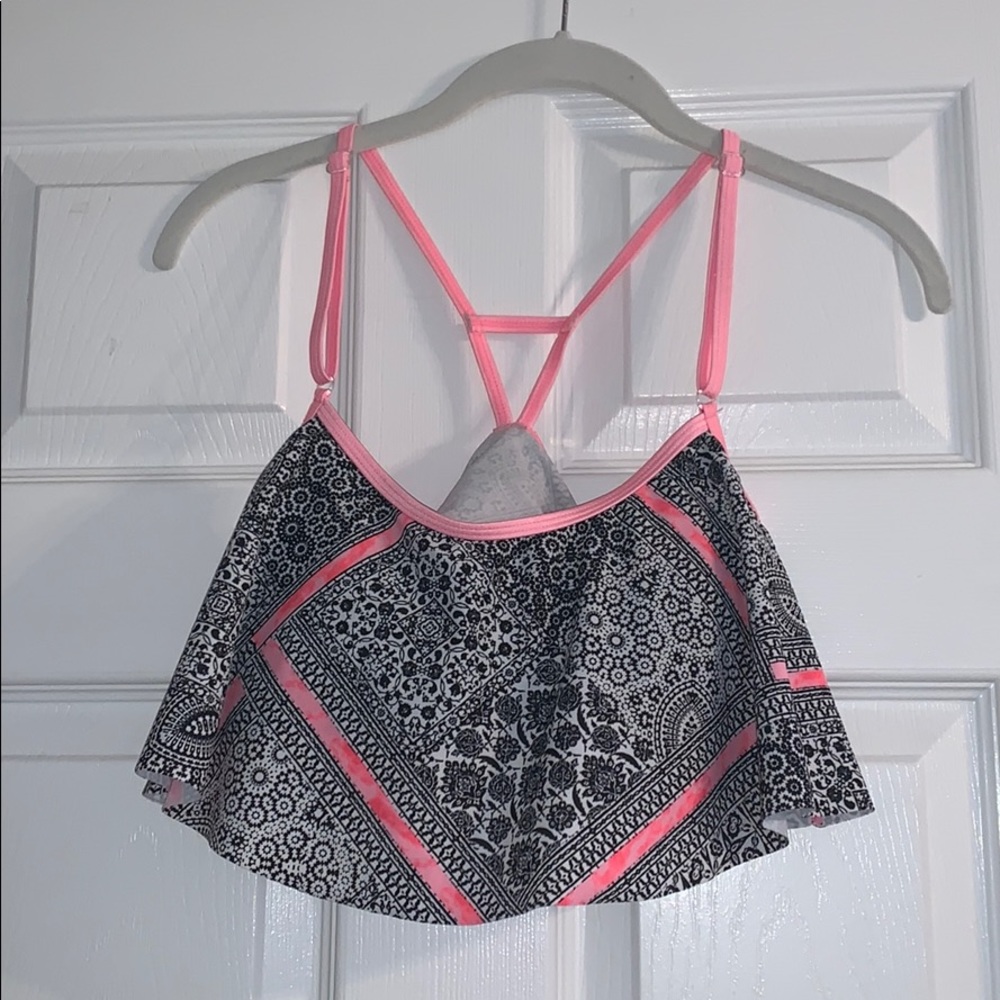 Bikini Top Black, White, and Pink